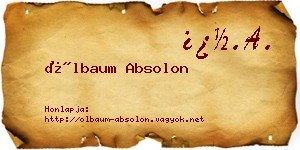 Ölbaum Absolon névjegykártya